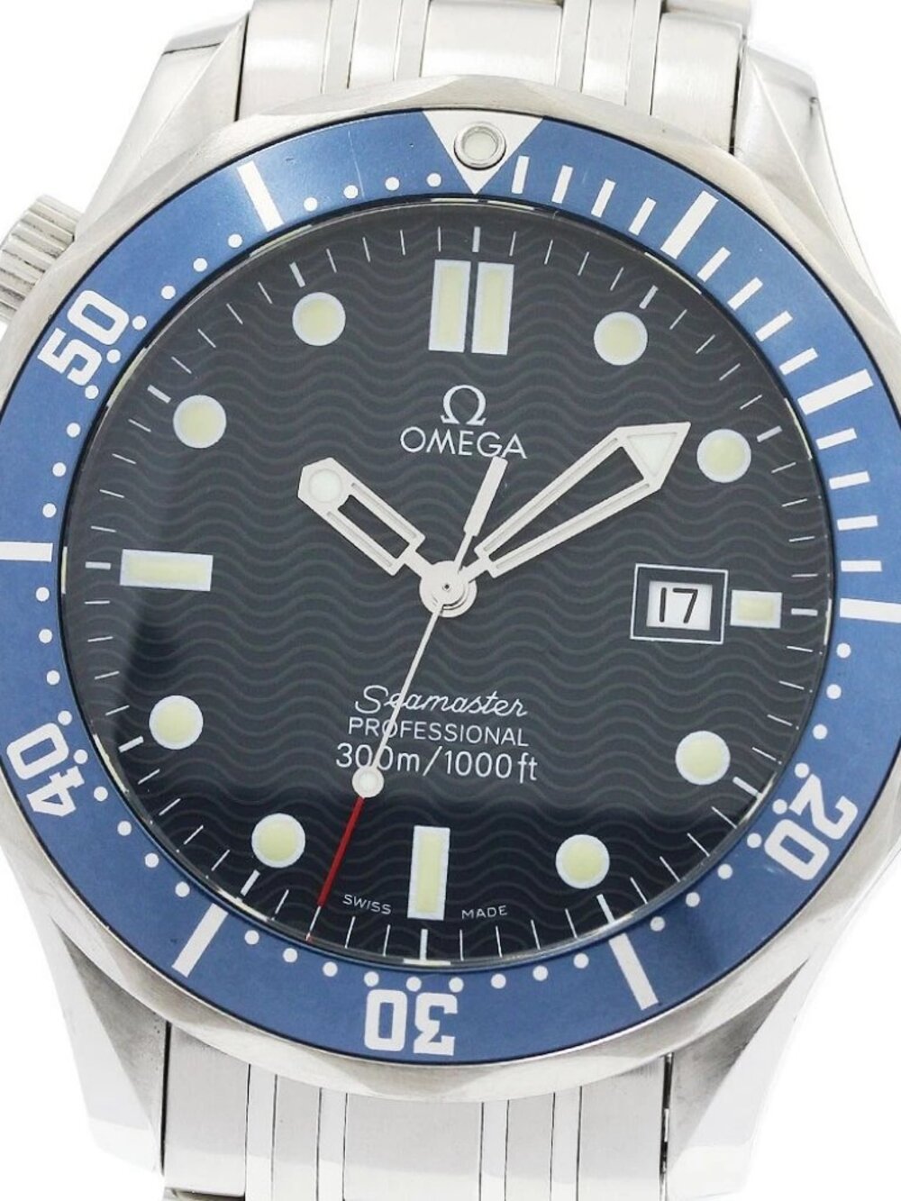 OMEGA Seamaster300 2541.80 Date Navy Dial Quartz Men's Watch_959449